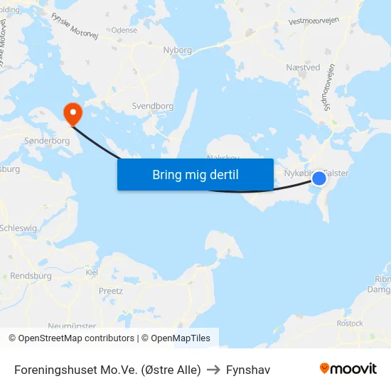 Foreningshuset Mo.Ve. (Østre Alle) to Fynshav map