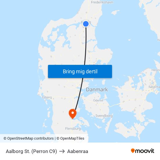 Aalborg St. (Perron C9) to Aabenraa map