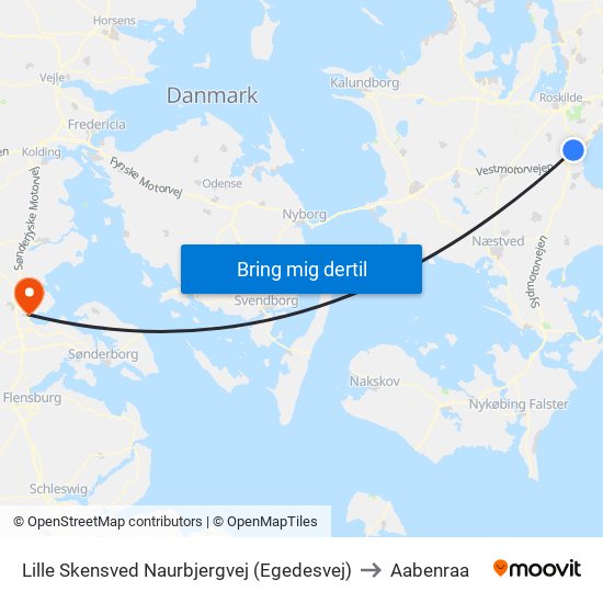 Lille Skensved Naurbjergvej (Egedesvej) to Aabenraa map