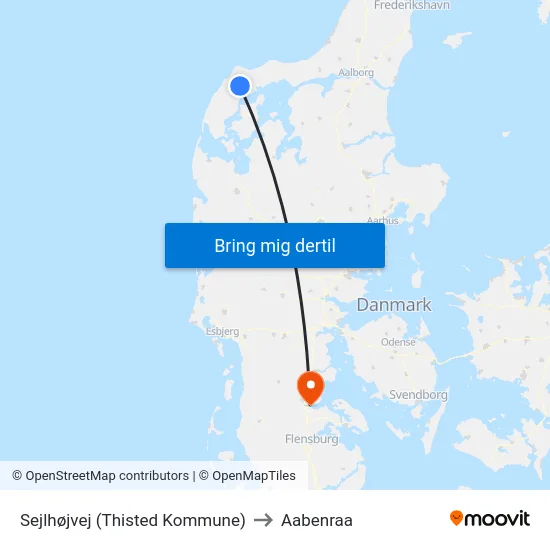 Sejlhøjvej (Thisted Kommune) to Aabenraa map