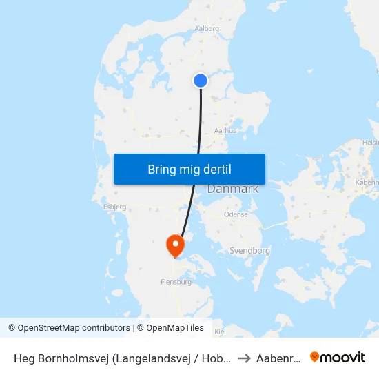 Heg Bornholmsvej (Langelandsvej / Hobro) to Aabenraa map