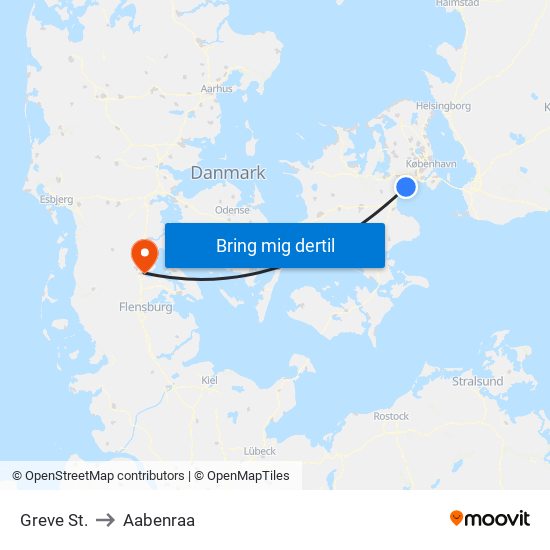 Greve St. to Aabenraa map