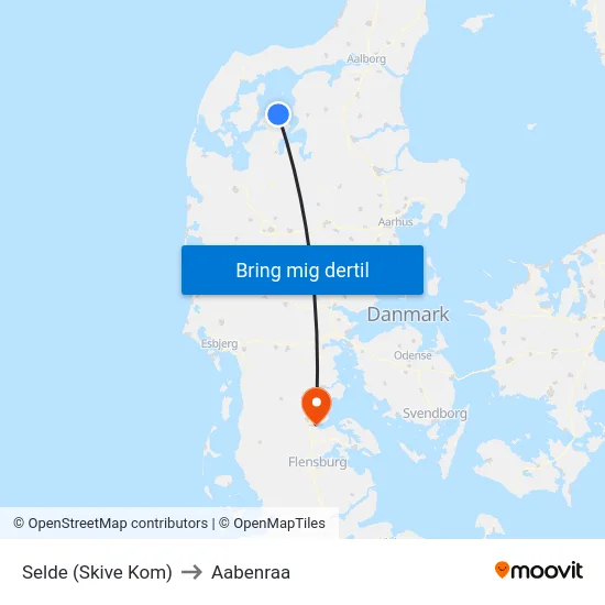 Selde (Skive Kom) to Aabenraa map