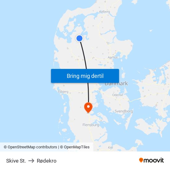 Skive St. to Rødekro map