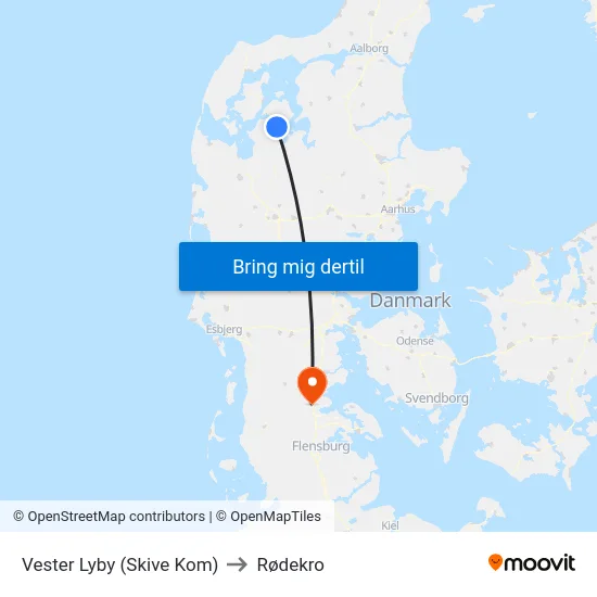 Vester Lyby (Skive Kom) to Rødekro map