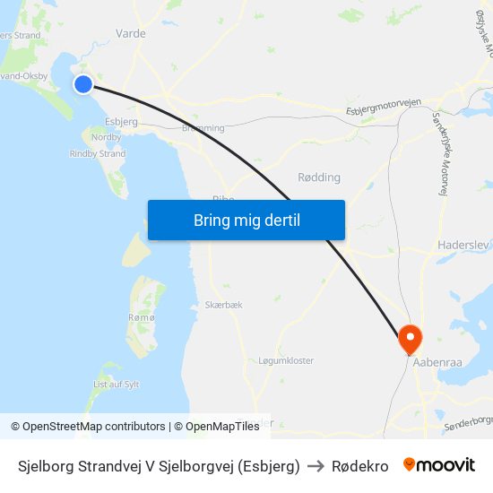 Sjelborg Strandvej V Sjelborgvej (Esbjerg) to Rødekro map