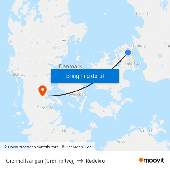 Grønholtvangen (Grønholtvej) to Rødekro map