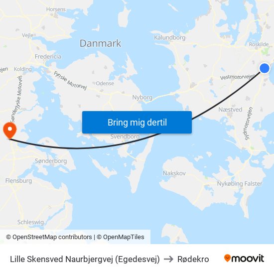 Lille Skensved Naurbjergvej (Egedesvej) to Rødekro map