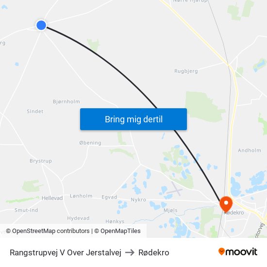 Rangstrupvej V Over Jerstalvej to Rødekro map