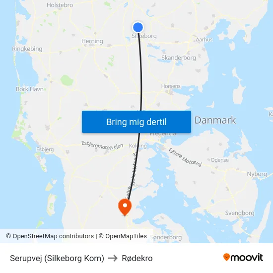 Serupvej (Silkeborg Kom) to Rødekro map