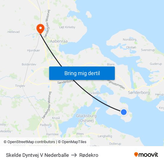 Skelde Dyntvej V Nederballe to Rødekro map