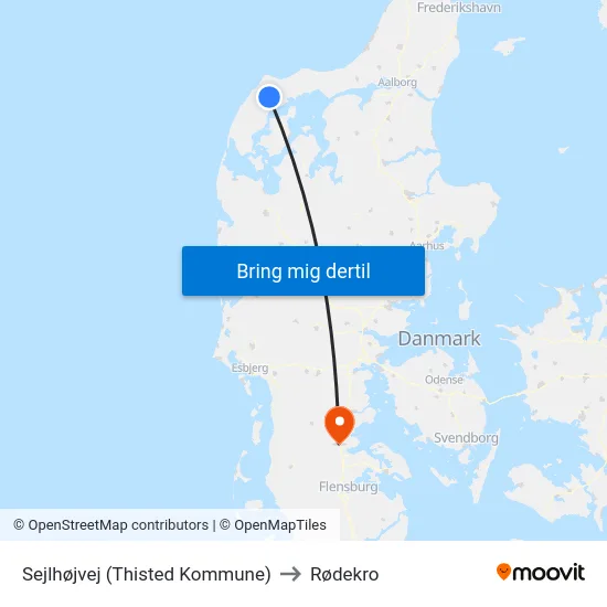Sejlhøjvej (Thisted Kommune) to Rødekro map