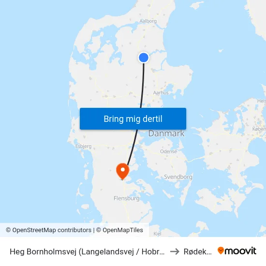 Heg Bornholmsvej (Langelandsvej / Hobro) to Rødekro map