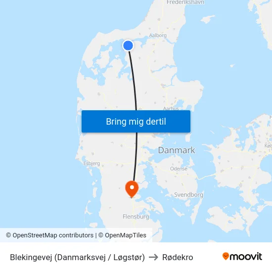 Blekingevej (Danmarksvej / Løgstør) to Rødekro map