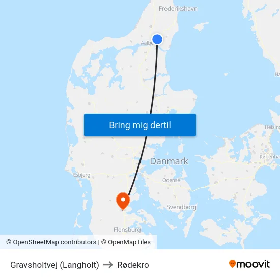 Gravsholtvej (Langholt) to Rødekro map