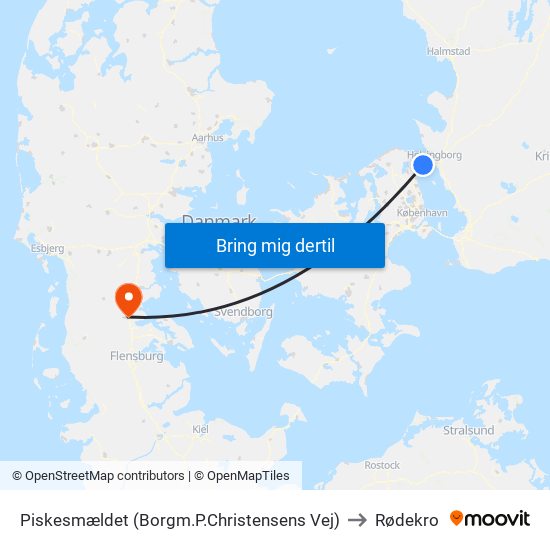 Piskesmældet (Borgm.P.Christensens Vej) to Rødekro map