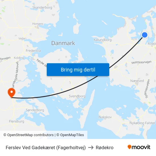 Ferslev Ved Gadekæret (Fagerholtvej) to Rødekro map