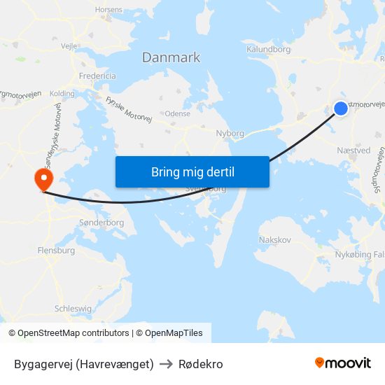 Bygagervej (Havrevænget) to Rødekro map