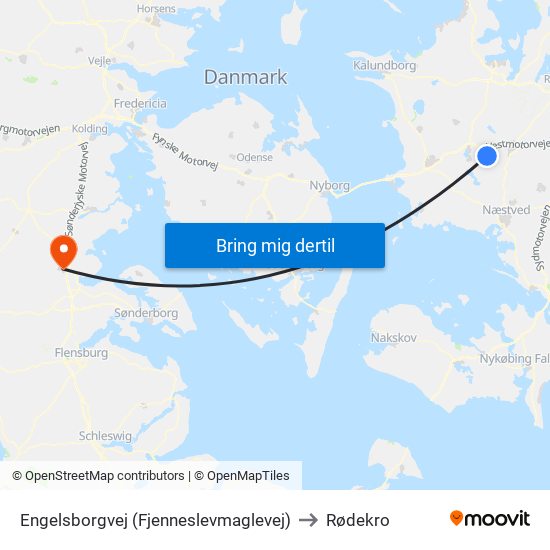 Engelsborgvej (Fjenneslevmaglevej) to Rødekro map