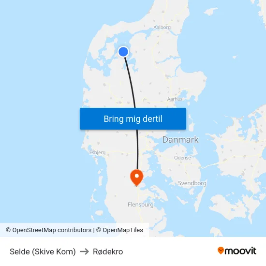Selde (Skive Kom) to Rødekro map