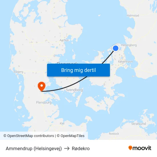 Ammendrup (Helsingevej) to Rødekro map