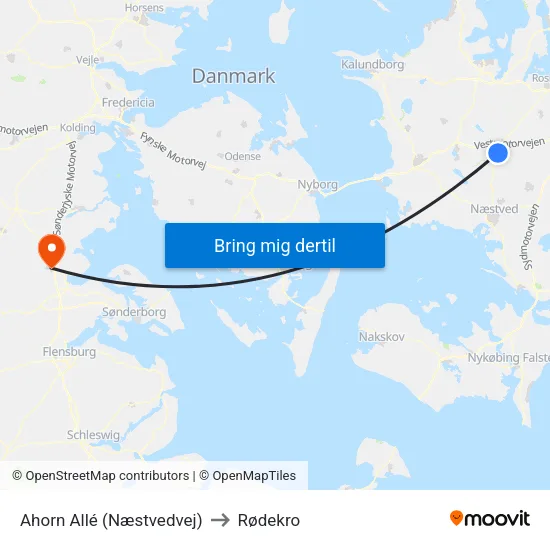 Ahorn Allé (Næstvedvej) to Rødekro map