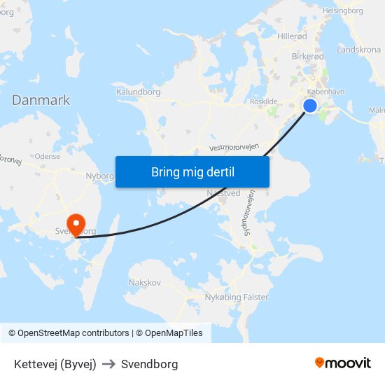 Kettevej (Byvej) to Svendborg map