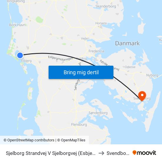 Sjelborg Strandvej V Sjelborgvej (Esbjerg) to Svendborg map