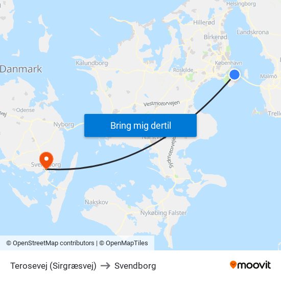 Terosevej (Sirgræsvej) to Svendborg map