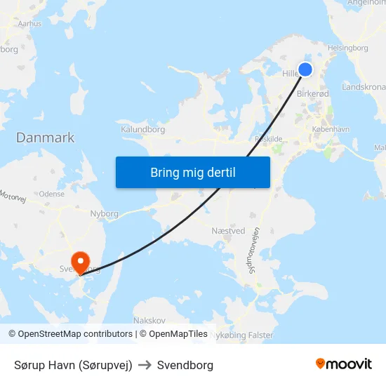 Sørup Havn (Sørupvej) to Svendborg map
