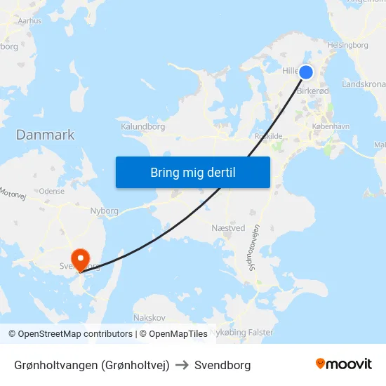 Grønholtvangen (Grønholtvej) to Svendborg map