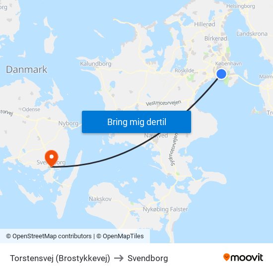 Torstensvej (Brostykkevej) to Svendborg map