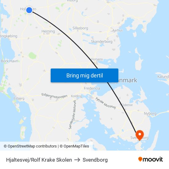Hjaltesvej/Rolf Krake Skolen to Svendborg map