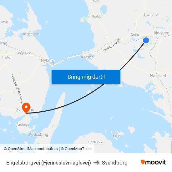 Engelsborgvej (Fjenneslevmaglevej) to Svendborg map