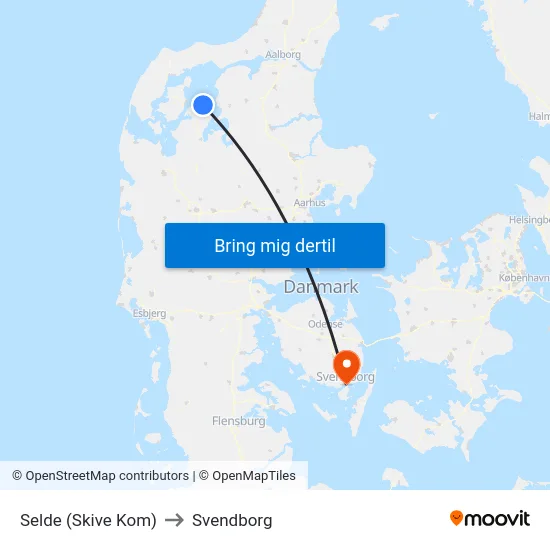 Selde (Skive Kom) to Svendborg map