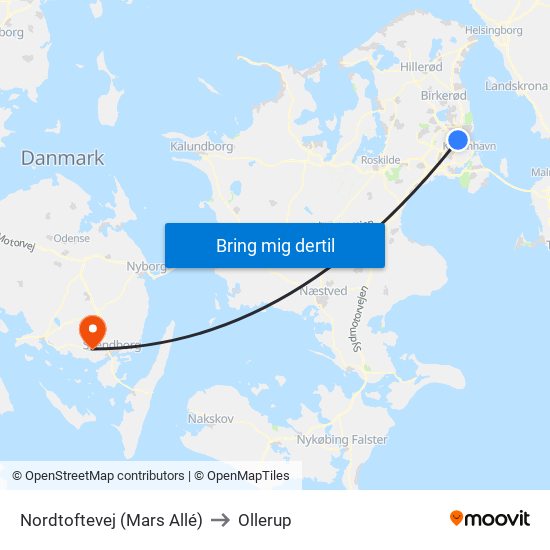 Nordtoftevej (Mars Allé) to Ollerup map