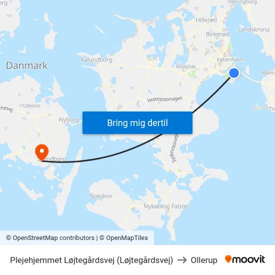 Plejehjemmet Løjtegårdsvej (Løjtegårdsvej) to Ollerup map