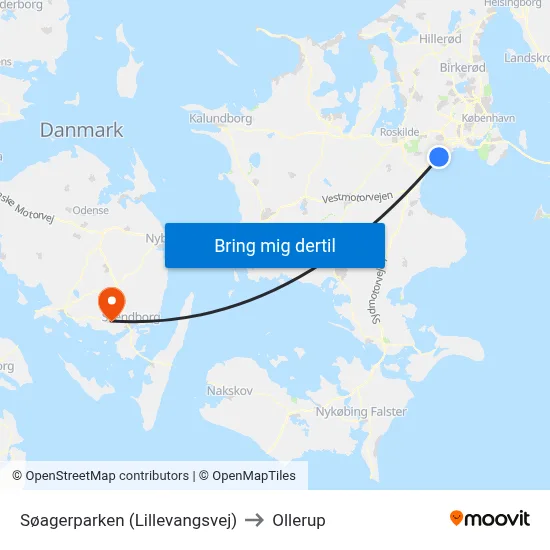 Søagerparken (Lillevangsvej) to Ollerup map