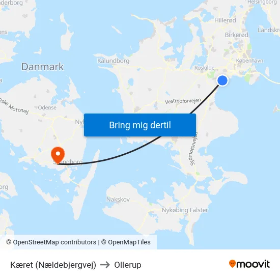 Kæret (Nældebjergvej) to Ollerup map
