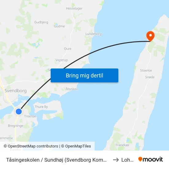 Tåsingeskolen / Sundhøj (Svendborg Kommune) to Lohals map