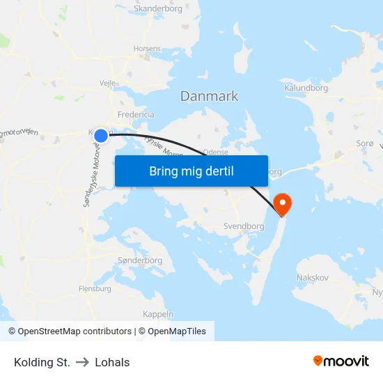 Kolding St. to Lohals map