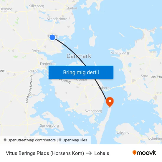 Vitus Berings Plads (Horsens Kom) to Lohals map