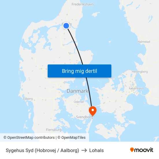 Sygehus Syd (Hobrovej / Aalborg) to Lohals map