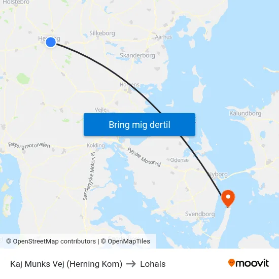 Kaj Munks Vej (Herning Kom) to Lohals map