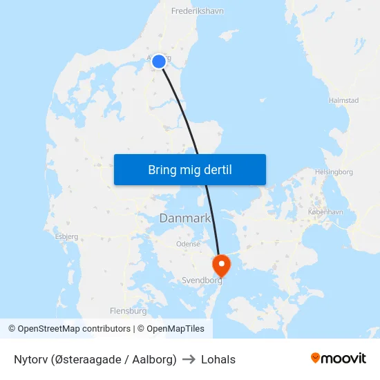 Nytorv (Østeraagade / Aalborg) to Lohals map