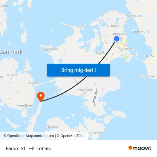 Farum St. to Lohals map