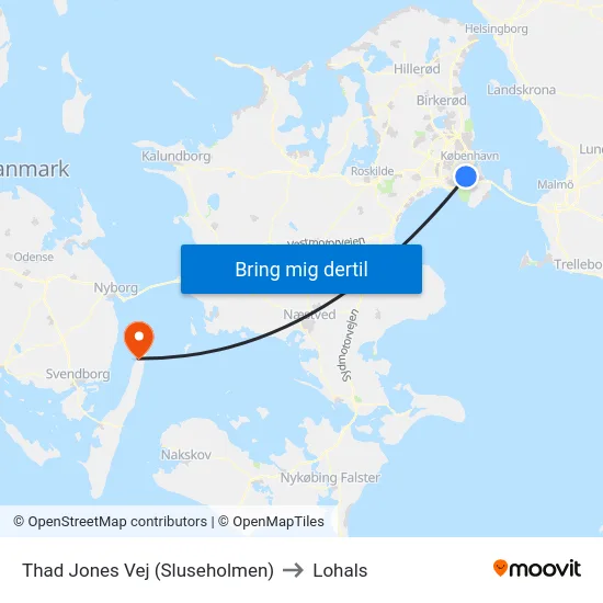 Thad Jones Vej (Sluseholmen) to Lohals map