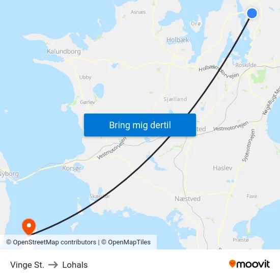 Vinge St. to Lohals map