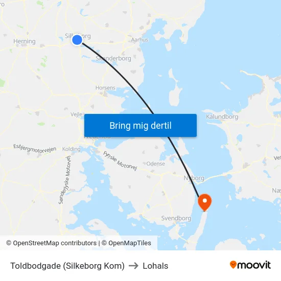 Toldbodgade (Silkeborg Kom) to Lohals map