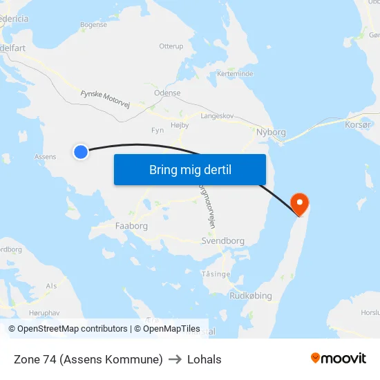 Zone 74 (Assens Kommune) to Lohals map